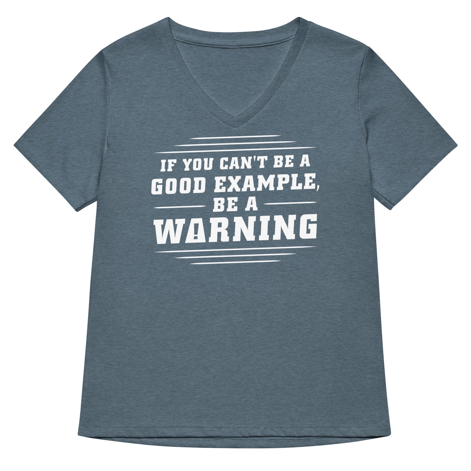 Be A Warning Women's V-Neck Tee